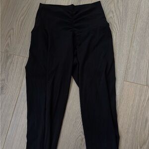 Aerie Black ruched front Leggings